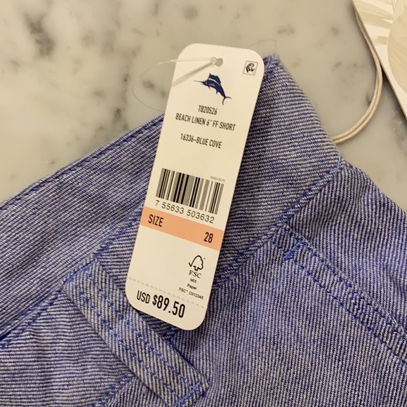 NWT Tommy Bahama linen shorts 28 - Picture 2 of 3